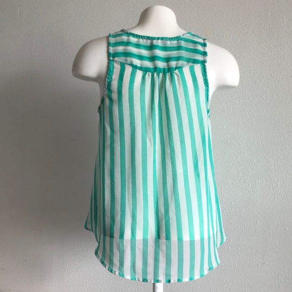 Papaya Striped Sheer Tank Top - Picture 7 of 7